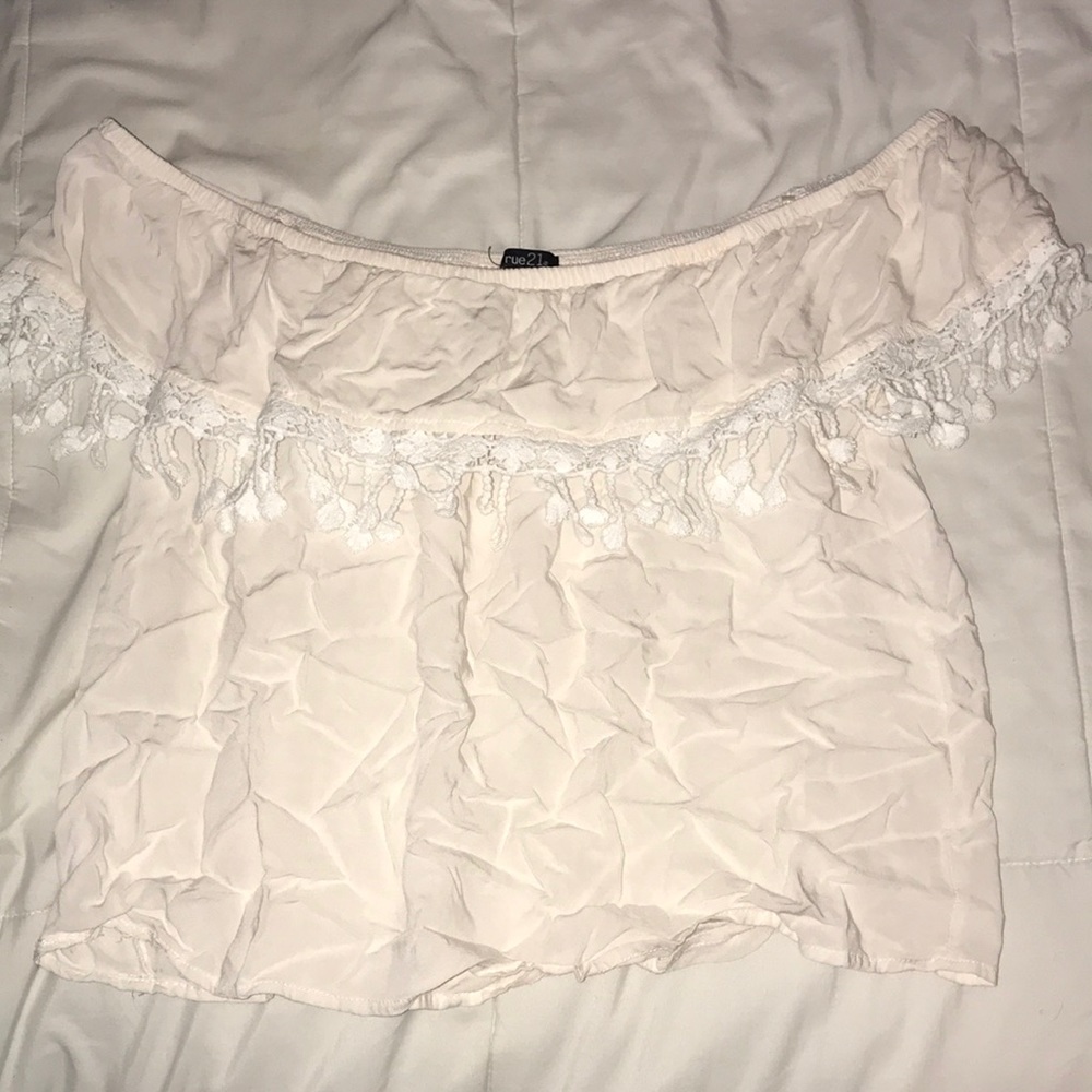 Off the shoulder crop top